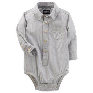 OshKosh B'gosh Baby Button Front Poplin Bodysuit